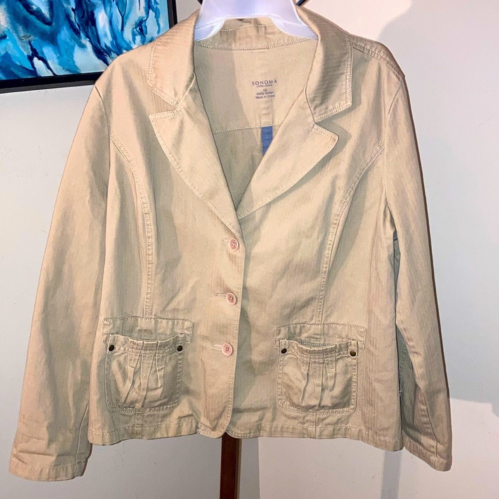 Sonoma Tan Blazer  Casual JeanJacket